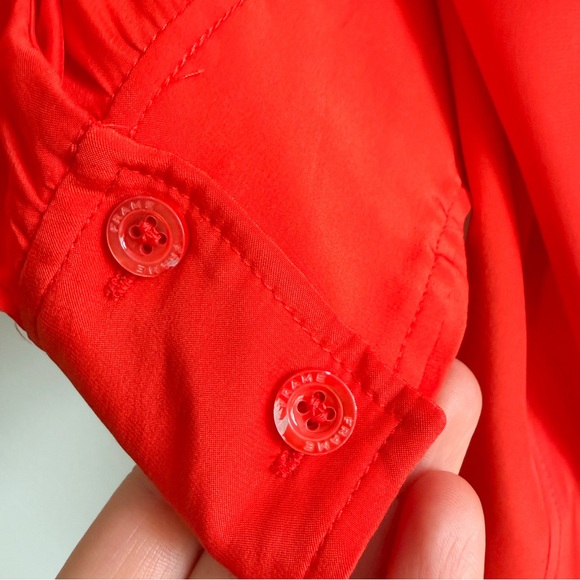 FRAME • Gillian Blouse in Red Orange - Picture 11 of 16
